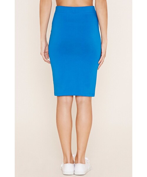 FOREVER 21（フォーエバー トゥエンティーワン）の「FOREVER 21 cotton-blend pencil skirt（スカート・レディース・Black/Brown/Gray/Blue/Red/White・S/M/L）」の20枚目の写真