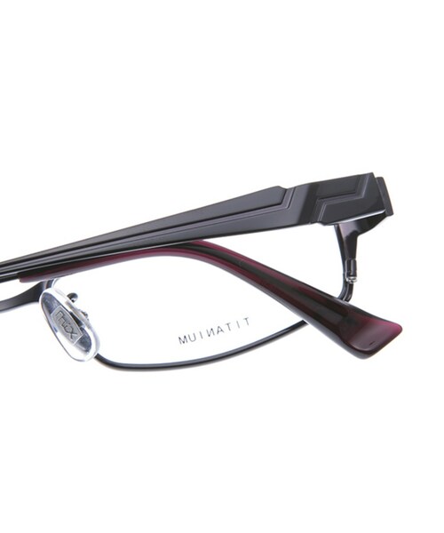 Plusmix（プラスミックス）の「プラスミックス PX-13532-360（メガネ・メンズ・紫・53□16-140）」の5枚目の写真