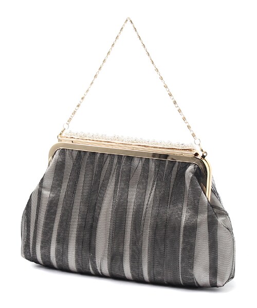 laboratory work（ラボラトリーワーク）の「パール付チュールパーティバッグ（バッグ・レディース・ブラック系/ライトベージュ）」の4枚目の写真