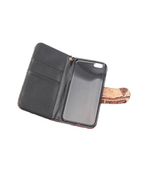 OZOC（オゾック）の「エスニック刺しゅうスマホケース（財布/小物・レディース・ブラウン/オフホワイト/ブラック・その他）」の5枚目の写真