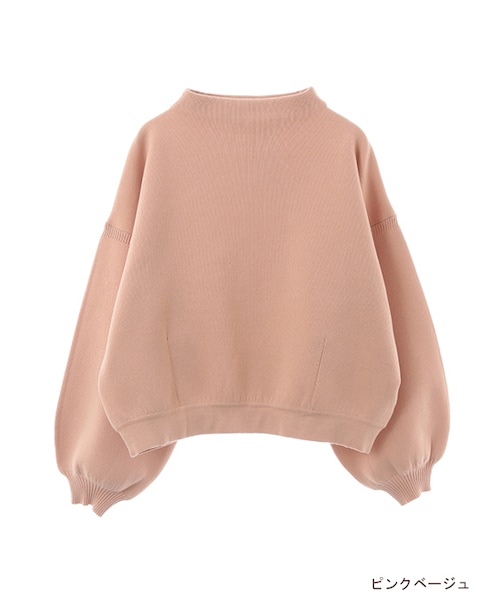 w closet（ダブルクローゼット）の「ニジュウス編みボトルネックニット（トップス・レディース・オフホワイト/グレー/ピンクベージュ/モスカーキ・FREE）」の4枚目の写真