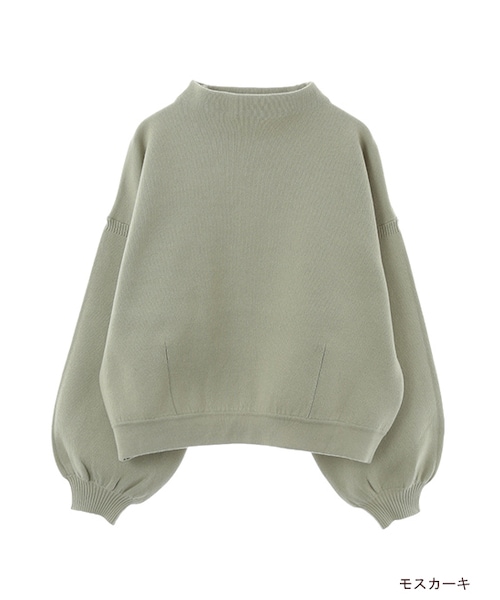 w closet（ダブルクローゼット）の「ニジュウス編みボトルネックニット（トップス・レディース・オフホワイト/グレー/ピンクベージュ/モスカーキ・FREE）」の3枚目の写真