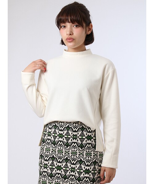 w closet(ダブルクローゼット)の「ハイネックプルオーバー(トップス・レディース・オフホワイト/グレー/Sミント/ネイビー・FREE)」の5枚目の写真