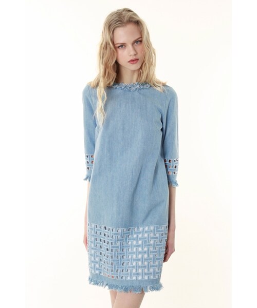 Diagram Grace Continental グレースコンチネンタル の デニムカットワークワンピース ワンピース ドレス Wear