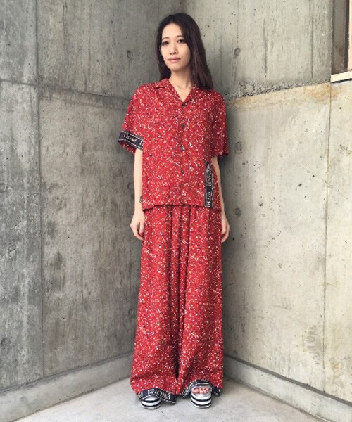 G.V.G.V.(ジーヴィージーヴィー)の「LIBERTY PRINT WIDE TROUSERS(パンツ・レディース・BLACK/RED・34/36)」の11枚目の写真