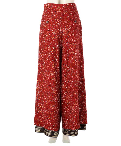 G.V.G.V.(ジーヴィージーヴィー)の「LIBERTY PRINT WIDE TROUSERS(パンツ・レディース・BLACK/RED・34/36)」の4枚目の写真