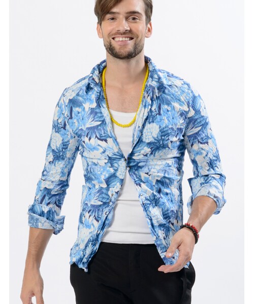 wjk（ダヴルジェイケイ）の「Hook Botanical（トップス・メンズ・yellow/red/blue/black・S/M/L/XL）」の5枚目の写真