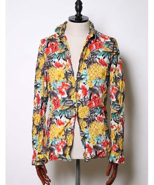 wjk（ダヴルジェイケイ）の「Hook Botanical（トップス・メンズ・yellow/red/blue/black・S/M/L/XL）」の4枚目の写真