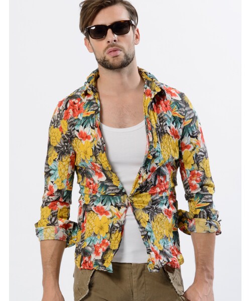 wjk（ダヴルジェイケイ）の「Hook Botanical（トップス・メンズ・yellow/red/blue/black・S/M/L/XL）」の10枚目の写真