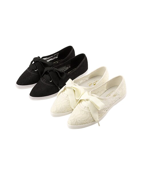 gracegift（グレースギフト）の「蕾絲綁帶休閒鞋（その他・レディース・白・35/36/37/38/39/40）」の10枚目の写真