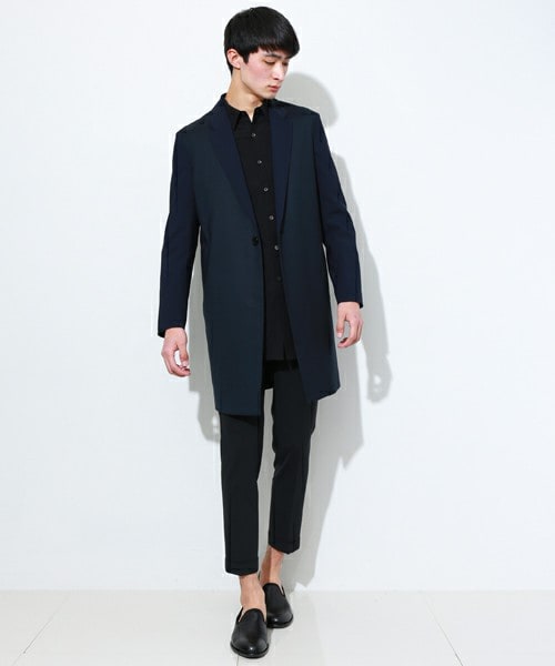 N.HOOLYWOOD（N.ハリウッド）の「1B切替チェスターコート ブラック