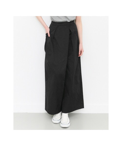 KBF（ケイビーエフ）の「ワイドラップパンツ（パンツ・レディース・BLACK/MOCHA・36/38）」の5枚目の写真