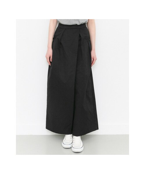 KBF（ケイビーエフ）の「ワイドラップパンツ（パンツ・レディース・BLACK/MOCHA・36/38）」の7枚目の写真