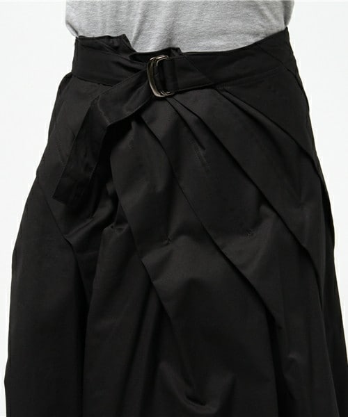 gomme(ゴム)の「タックスカート(スカート・レディース・ブラック/チャコールグレー・MEDIUM)」の7枚目の写真