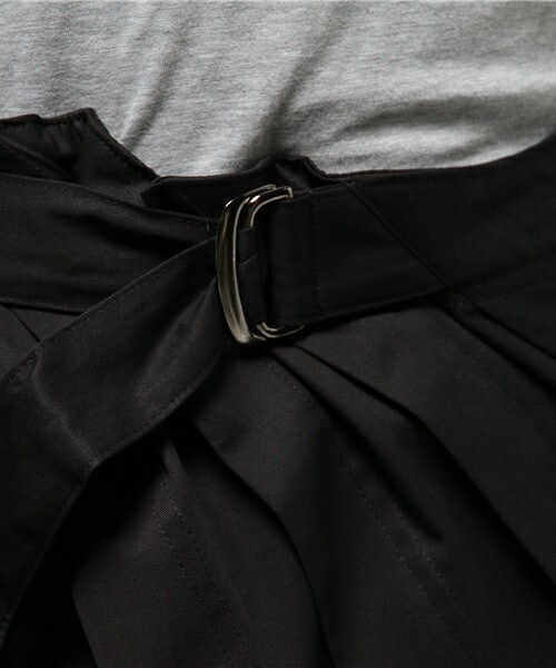 gomme(ゴム)の「タックスカート(スカート・レディース・ブラック/チャコールグレー・MEDIUM)」の10枚目の写真