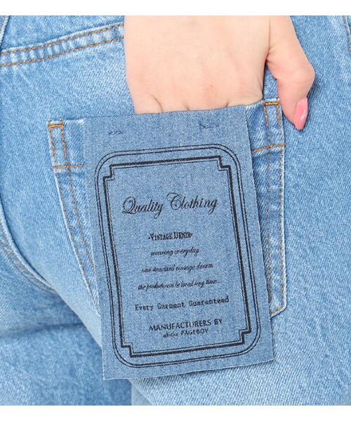 PAGEBOY(ページボーイ)の「カットオフデニムテーパードパンツ(パンツ・レディース・オフホワイト/ブルー・S/M)」の11枚目の写真