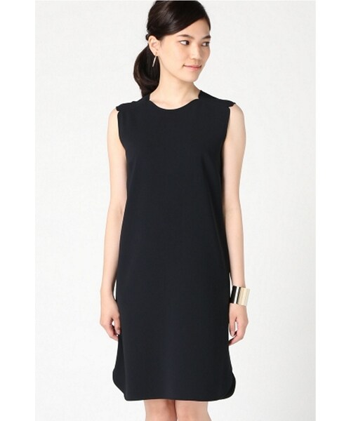 Deuxieme Classe（ドゥーズィエムクラス）の「トリアセジョーゼット ノースリーブワンピース◇（ワンピース/ドレス・ブラック/ネイビー・フリー）」の2枚目の写真