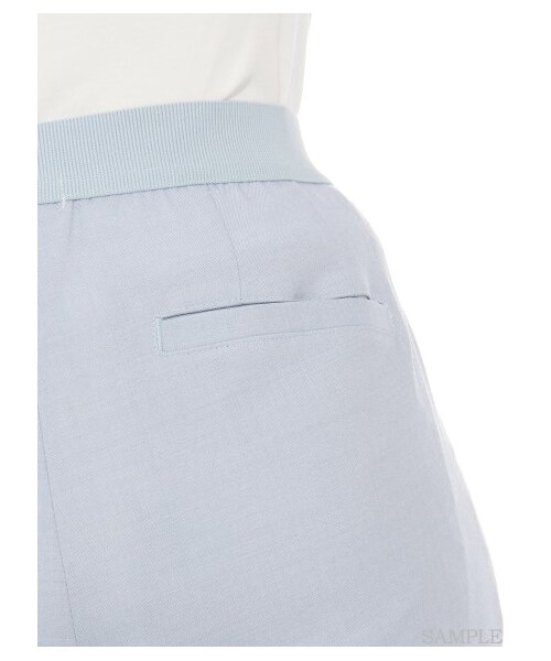 FRAY I.D（フレイアイディー）の「ゴムテーパードパンツ（クロップドパンツ・レディース・GRY/SKY/BLK・0/1）」の8枚目の写真