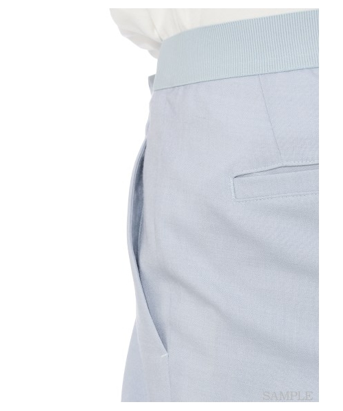 FRAY I.D（フレイアイディー）の「ゴムテーパードパンツ（クロップドパンツ・レディース・GRY/SKY/BLK・0/1）」の7枚目の写真