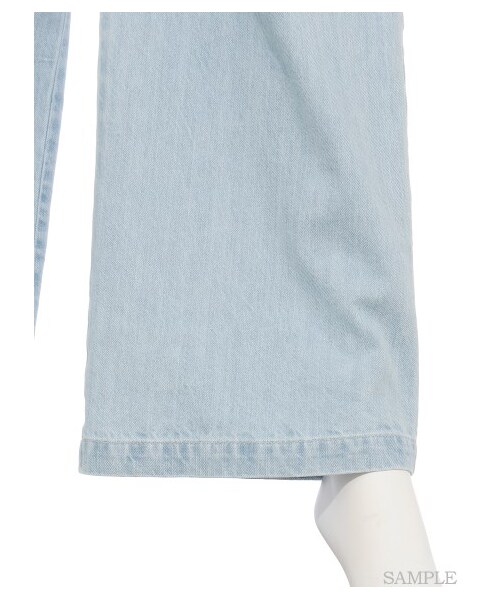 SNIDEL（スナイデル）の「ベルト付きワイドデニムパンツ（デニムパンツ・レディース・WHT/SAX/IND・0/1）」の8枚目の写真