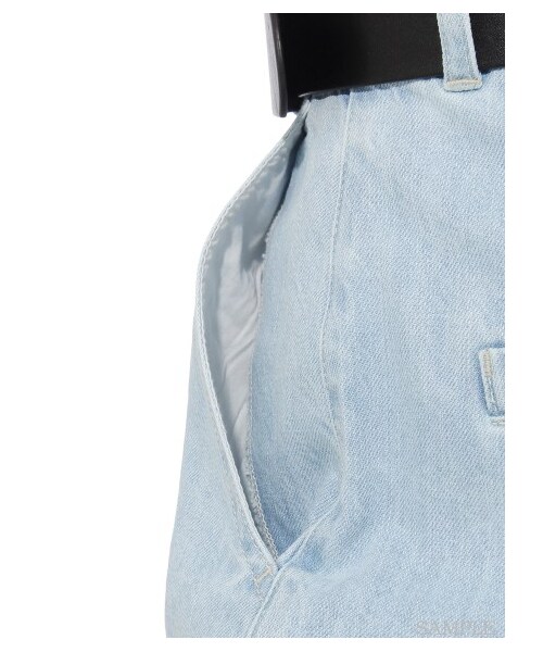 SNIDEL（スナイデル）の「ベルト付きワイドデニムパンツ（デニムパンツ・レディース・WHT/SAX/IND・0/1）」の9枚目の写真