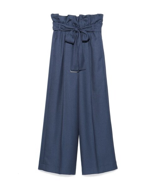 SNIDEL（スナイデル）の「フリルベルト付きパンツ（ストレートパンツ・レディース・BEG/CRM/NVY・0/1）」の3枚目の写真