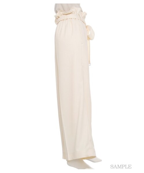 SNIDEL（スナイデル）の「フリルベルト付きパンツ（ストレートパンツ・レディース・BEG/CRM/NVY・0/1）」の6枚目の写真