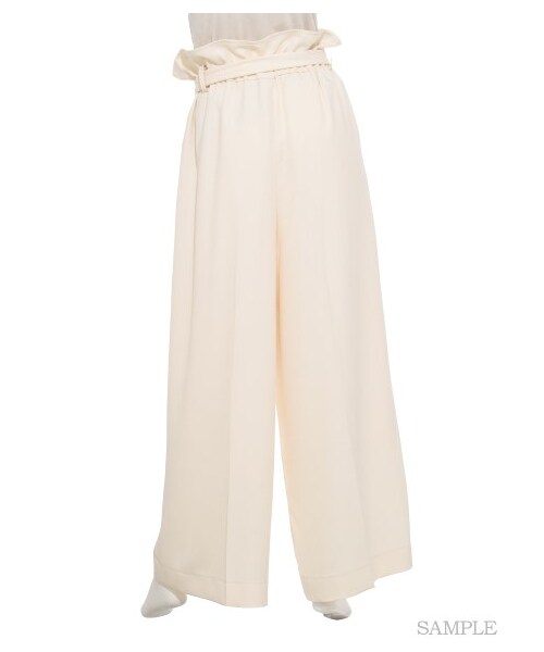 SNIDEL（スナイデル）の「フリルベルト付きパンツ（ストレートパンツ・レディース・BEG/CRM/NVY・0/1）」の5枚目の写真