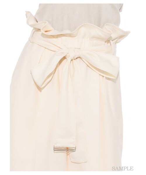 SNIDEL（スナイデル）の「フリルベルト付きパンツ（ストレートパンツ・レディース・BEG/CRM/NVY・0/1）」の7枚目の写真