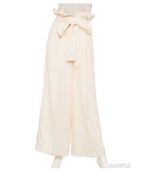 SNIDEL（スナイデル）の「フリルベルト付きパンツ（ストレートパンツ・レディース・BEG/CRM/NVY・0/1）」の10枚目の写真