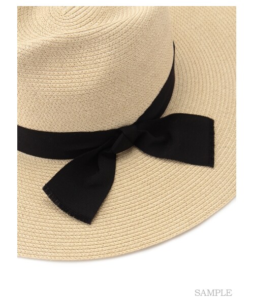 SNIDEL（スナイデル）の「ペーパーハット（ハット・レディース・IVR/BLK・F）」の6枚目の写真