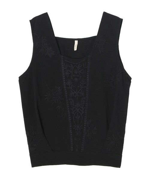 Ungrid（アングリッド）の「シフォン刺繍ノースリブラウス（トップス・レディース・オフホワイト/ブラック・F）」の2枚目の写真
