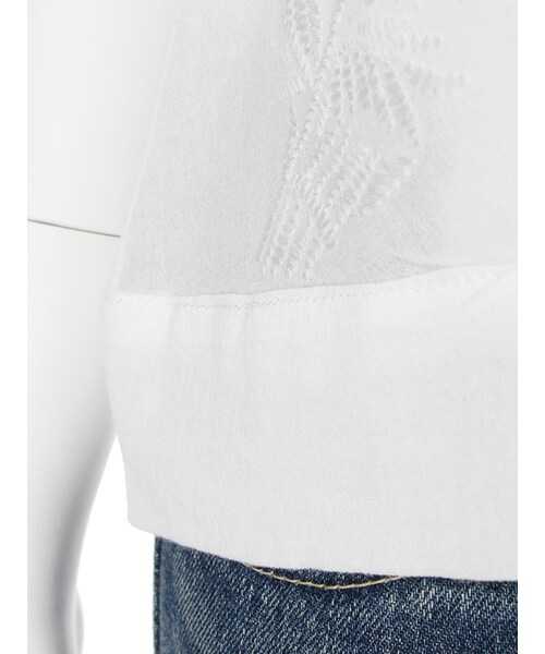 Ungrid（アングリッド）の「シフォン刺繍ノースリブラウス（トップス・レディース・オフホワイト/ブラック・F）」の9枚目の写真