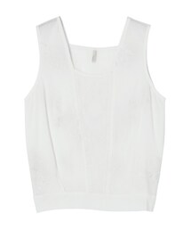 Ungrid | シフォン刺繍ノースリブラウス(トップス)