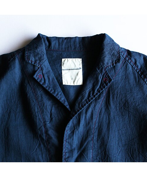 VOO(ヴォー)の「Linen SHI-FU Coat・撥(ジャケット/アウター・Navy・2/3)」の4枚目の写真