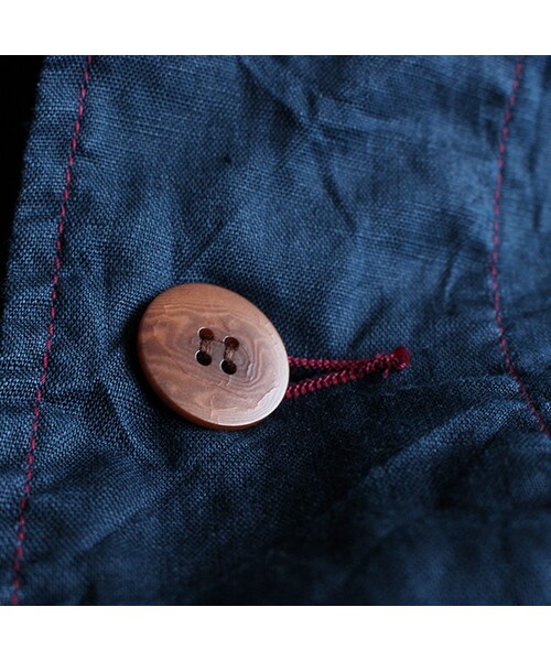 VOO(ヴォー)の「Linen SHI-FU Coat・撥(ジャケット/アウター・Navy・2/3)」の7枚目の写真