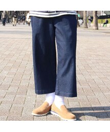 Cuirs | デニム9分丈ワイドスラックス(デニムパンツ)