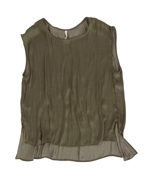 Ungrid（アングリッド）の「ヴィンテージサテンノースリトップス（トップス・レディース・アイボリー/ブラック/カーキ・F）」の2枚目の写真