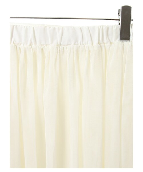 earth music&ecology（アースミュージックアンドエコロジー）の「【スキスカ!】チュールミモレスカート（スカート・ホワイト/ライトグレー/ネイビー・F）」の11枚目の写真