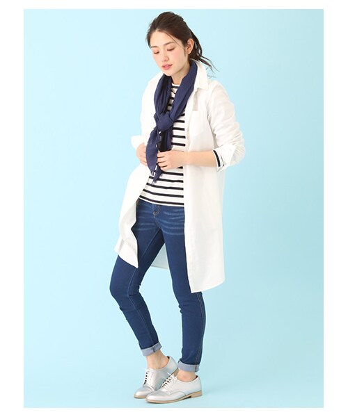 Green Parks(グリーンパークス)の「・オーガニックコットンオックスシャツワンピース(ワンピース/ドレス・オフホワイト/サックスブルー/ブルー・M/L)」の8枚目の写真