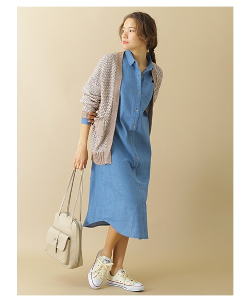 SEVENDAYS=SUNDAY（セブンデイズサンデイ）の「【Special Price】・デニム ロングワンピース（ワンピース/ドレス・インディゴ/ライトインディゴ・M/L）」の9枚目の写真