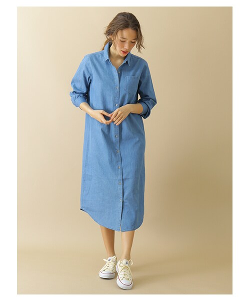 SEVENDAYS=SUNDAY（セブンデイズサンデイ）の「【Special Price】・デニム ロングワンピース（ワンピース/ドレス・インディゴ/ライトインディゴ・M/L）」の3枚目の写真