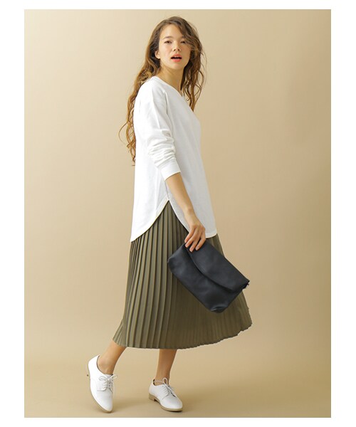 SEVENDAYS=SUNDAY（セブンデイズサンデイ）の「・プリーツスカート（スカート・オフホワイト/ベージュ/ライトカーキ/ネイビー・M/L）」の10枚目の写真