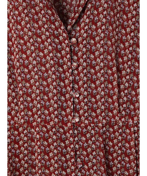 E hyphen world gallery（イーハイフンワールドギャラリー）の「シフォン小花柄ロングガウン（ワンピース/ドレス・レッド/ベージュ/ネイビー・F）」の7枚目の写真