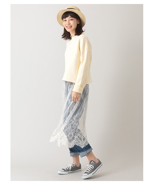 E hyphen world gallery（イーハイフンワールドギャラリー）の「レースマキシスカート（スカート・アイボリー/オフホワイト/ブラック/カーキ・F）」の10枚目の写真