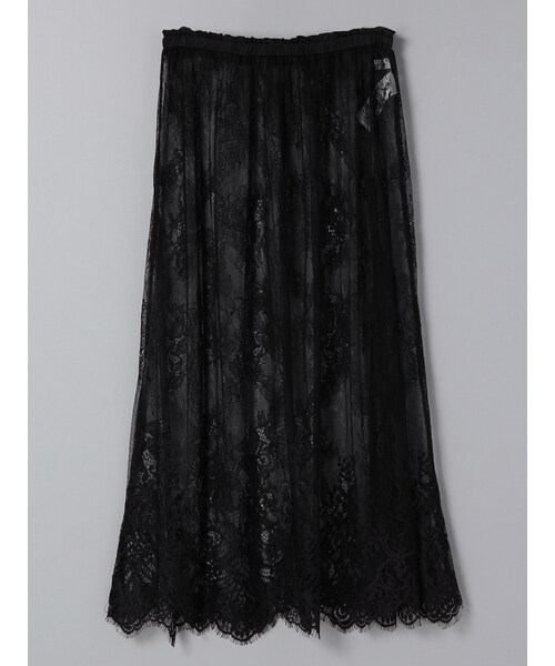 E hyphen world gallery（イーハイフンワールドギャラリー）の「レースマキシスカート（スカート・アイボリー/オフホワイト/ブラック/カーキ・F）」の3枚目の写真