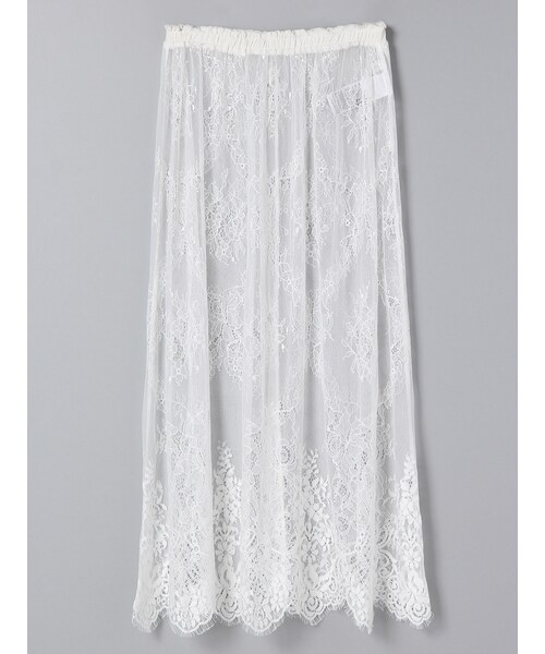 E hyphen world gallery（イーハイフンワールドギャラリー）の「レースマキシスカート（スカート・アイボリー/オフホワイト/ブラック/カーキ・F）」の2枚目の写真