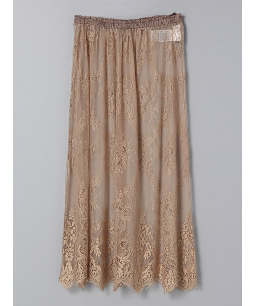 E hyphen world gallery（イーハイフンワールドギャラリー）の「レースマキシスカート（スカート・アイボリー/オフホワイト/ブラック/カーキ・F）」の4枚目の写真