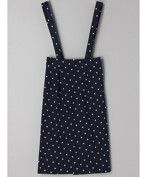 E hyphen world gallery（イーハイフンワールドギャラリー）の「サスペンダー付ひざ丈タイトスカート（スカート・オフホワイト/ブラック/カーキ/ブルー/ネイビー・F）」の5枚目の写真