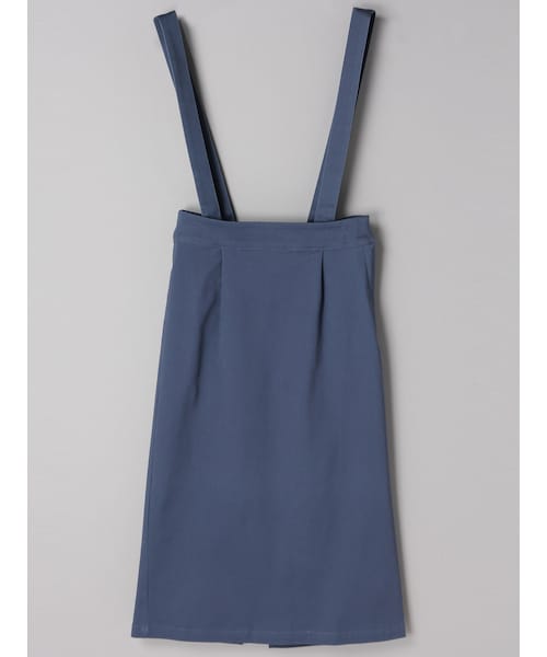 E hyphen world gallery（イーハイフンワールドギャラリー）の「サスペンダー付ひざ丈タイトスカート（スカート・オフホワイト/ブラック/カーキ/ブルー/ネイビー・F）」の4枚目の写真
